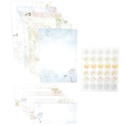 Paper Junkie Vintage Floral Stationery Paper and Envelope Set – 60 Sheets, 30 Envelopes, 30 Stickers – Letter Writing Stationery Perfect for Invitations, Thank You Notes & Personalized Letters