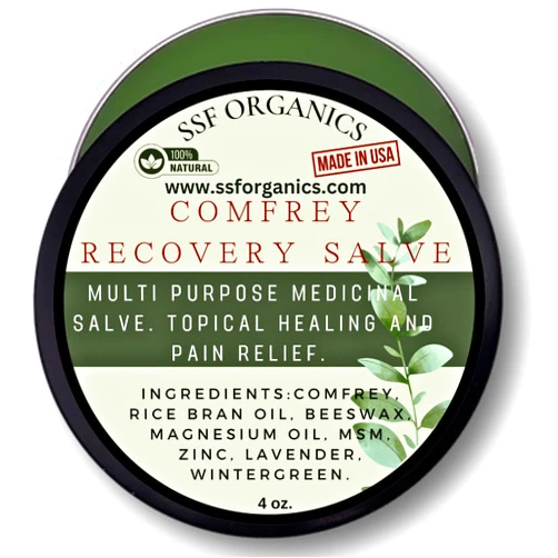 Serendipitous Summer Farms Organic Comfrey Salve for Bone Healing - Super Concentrated All Purpose Medicinal Plant Based Herbal Salve - for Joint/Muscle Therapy and Skin Conditions. (4oz.)