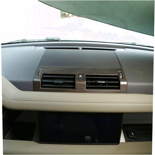 CHEYA 1pcs ABS Car Interior Center Console Air Conditioning Vent Cover Trim for Land Rover Defender 110 2020 (Oak Wood Grain)