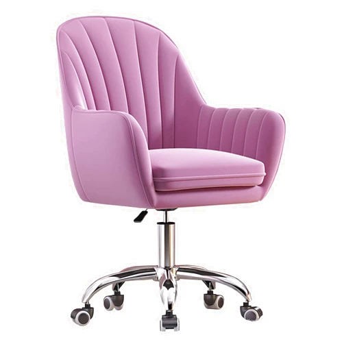 MLKJXD Ergonomic Office Chair, Velvet Desk Chairs for Home Office with Arms Lumbar Back Support and Cushion & Silver Base
