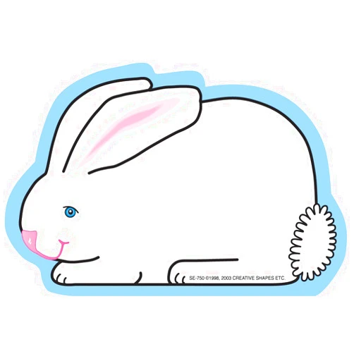 SHAPES ETC. Easter Rabbit Mini Notepad- Inspired Classroom/School Crafts Projects, Spring/Easter Decorations, and Kids Crafts Projects.