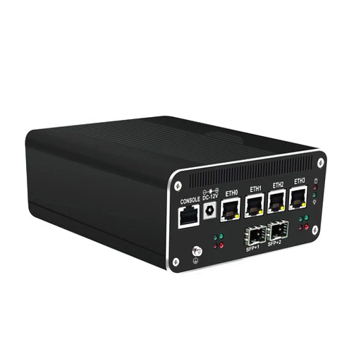 StoneStorm Micro Firewall Appliance 2X 10GbE SFP+ 82599 and 4X i226-v 2.5GbE LAN Ports, Mini PC Pentium Gold 8505 5-core, up to 4.4GHz, for Server Network Security/Home Soft Router/NAS Computer (8G/128G)