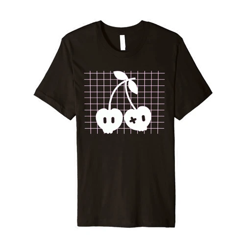 Japanese Strawberry Otaku Milkshake -More Here Pastel Anime Girl Kawaii Korean Cute Creepy Goth Strawberry Premium T-Shirt