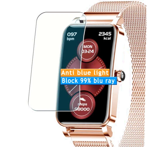 Compatible with Yohuton ZX19 1.45 smart watch Vaxson 3-Pack Anti Blue Light Screen Protector, compatible with Yohuton ZX19 1.45