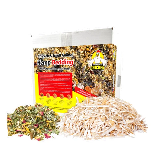 My Favorite Chicken Hemp Bedding for Chicken Coop, with Anti Odor Herbs - Small Animal Litter for Guinea Pig, Hamster, Bunny Rabbit, Snake, Ferret, Tortoise, Rat and More - Pine Wood Shavings Alternative Poultry 1cuft