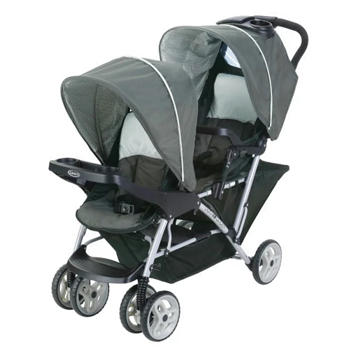 Graco DuoGlider Double Stroller | Lightweight Double Stroller with Tandem Seating, Glacier