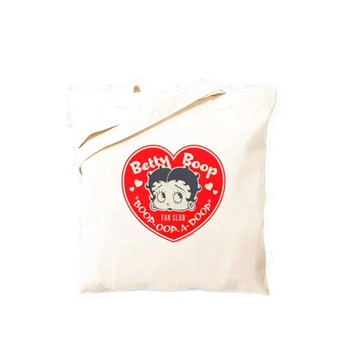 CafePress Betty Boop Doop Fan Club Reusable Natural Beige Canvas Shopping Bag