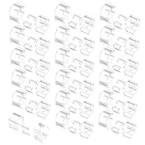 Xujinsongg Adhesive Cable Clips, 120 Pcs Cable Management Clips, Clear Cable Organizer, Cord Holder, Wire Clips, Sticky Cable Wire Cord Clips Holder for Car Office Home Desktop Laptop PC TV Ethernet Cable