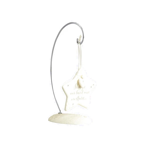 Enesco Foundations Star Bereavement Porcelain Ornament, 6.5”