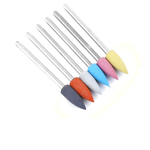 MTEAFD 6 Pcs/Set Rubber Silicone Nail Drill Bits Pedicure Manicure Cleaning Cuticle Milling Cutter Sander Nail File Accessory Tools 13