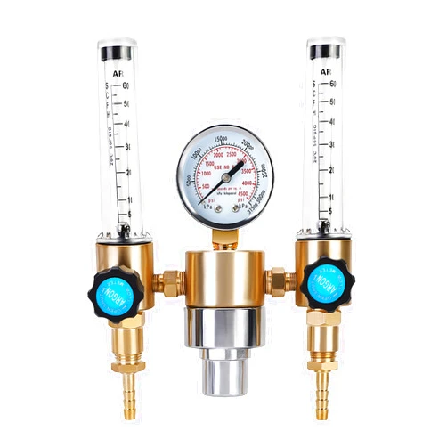 BETOOLL Argon/CO2 MIG TIG Flow Meter Gas Regulator Gauge 0-60 SCFH 0-4500 Psi CGA580 Inlet Connection