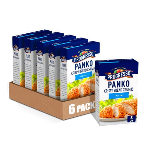 Progresso Panko Crispy Bread Crumbs, Plain, 8 ounces (Pack of 6)