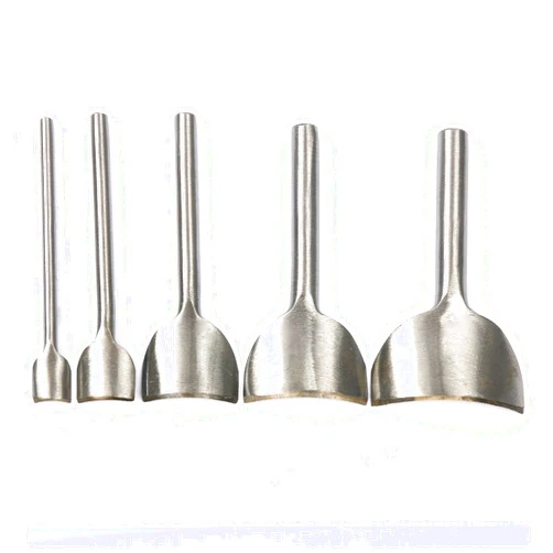 Yaetek 5 Sizes DIY Leather Craft Arc-Shaped Punch Cutter Tools 10mm, 20mm, 30mm, 40mm, 50mm Belt Strap Wallet Bag End