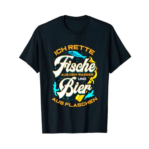 Fischer und Angelsport Shop Fish and beer angler gift for fishing T-Shirt