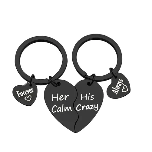 Vadaka Valentine's Day Boyfriend Gift from Girlfriend Couple Keychain Gift Anniversary Jewelry Keychain for Husband Wife His and Her Gifts Fiance Fiancee Gift Wedding Birthday Gifts for Women Men