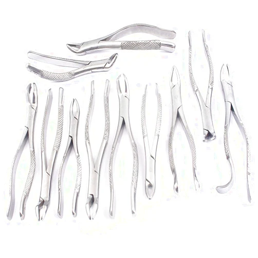 OdontoMed2011® NEW GERMAN GRADE STAINLESS STEEL SET OF 11 EACH EXTRACTING FORCEPS EXTRACTION DENTAL INSTRUMENTS ODM