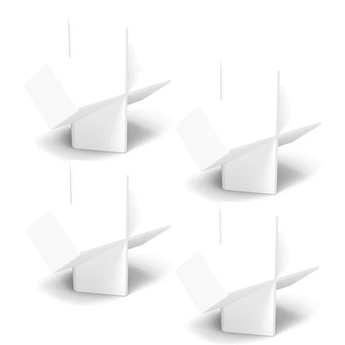 StonyLab 4 Pack Cross Shape Magnetic Stirrer Stir Bars, 20 x 8 mm PTFE-Coated White Stir Mixer for Stirrers