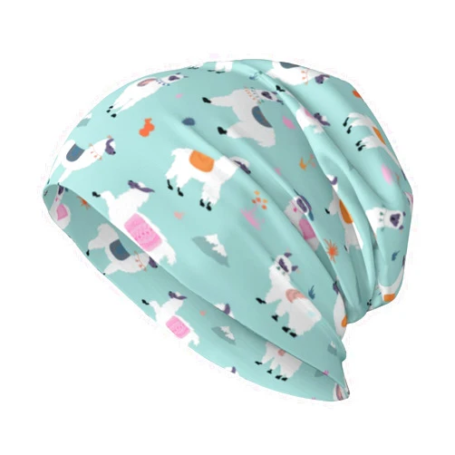Radmag South America Cute Alpaca Beanie Hats for Men Women Slouchy Beanies Knit Hat Skull Cap Cancer Hat Chemo Headwear Caps