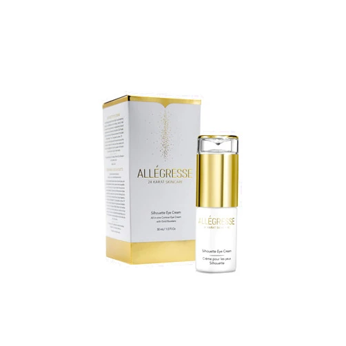 ALLÉGRESSE 24 KARAT SKINCARE Anti Aging, Anti Wrinkle Gold Eye Cream, Moisturizing and Quick Absorbing Formula with Natural Oils, Antioxidants, Vitamin E, and Beautifeye - 1 Oz