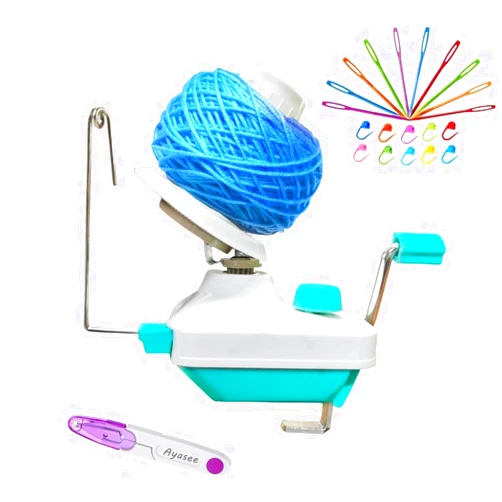 Ayasee Yarn Ball Winder for Crocheting & Knitting, Yarn Baller Winder Hands Operated Swift Yarn Tabletop Clamp, Crochet Tools, Knitting Supplies
