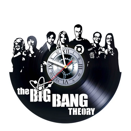 StudioRUTART Vinyl Wall Clock Compatible with Big Bang Theory - Made of Vinyl Record - Decor Handmade Art Design - Gifts idea Birthday, Wedding, Anniversary, Women, Men, Friends
