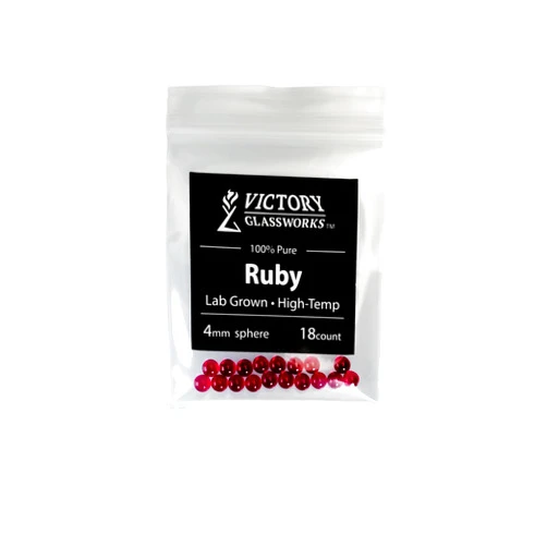 Victory Glassworks 4mm Ruby Pearl 18 Pack