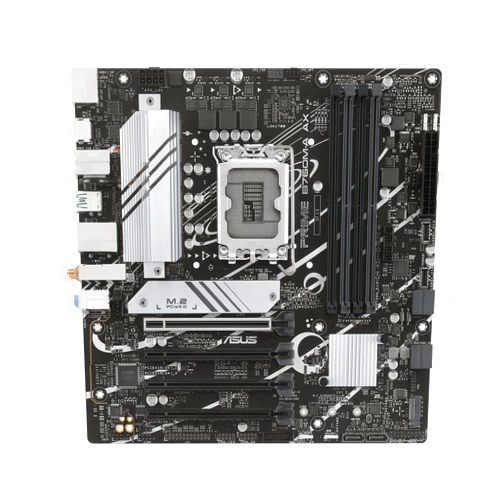 ASUS Prime B760M-A AX LGA 1700(Intel® 12th&13th Gen) microATX Motherboard (PCIe® 4.0, 2xM.2 Slots, DDR5,Realtek 2.5 Gb LAN,WiFi 6, DP,Rear USB 3.2 Gen 2, Front USB 3.2 Gen 1 Type-C®)