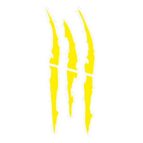 DIMITU Claw Marks Decal Car Sticker - Universal Headlight Sticker - Car Stripe Decals - Scratch Graphics Decals - Yellow