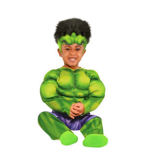 SUIT YOURSELF Hulk Muscle Costume for Babies, Marvel Comics, Size 6-12 Months, Includes Padded Jumpsuit and Hat