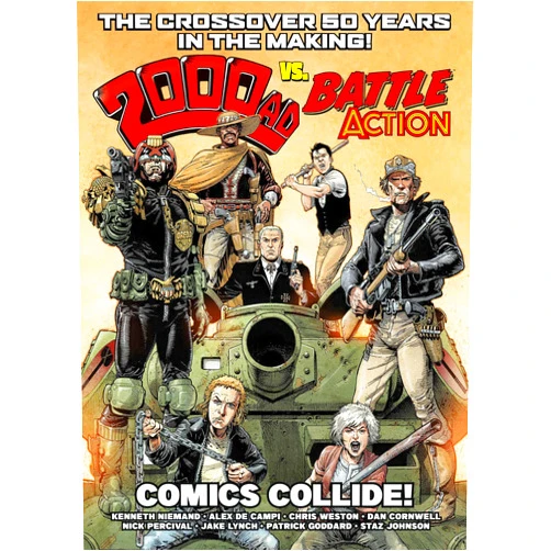 Kenneth Niemand,Geoffrey D. Wessel,Chris Weston,Karl Stock,Arthur Wyatt,Gordon Rennie,Michael Carroll,Alec Worley,Alex De Campi,Simon Coleby,Nick Dyer,Paul Marshall,Jake Lynch,Dan Cornwell,Nick Percival,Kieran McKeown,Staz Johnson,Patrick Goddard 2000 AD Vs Battle Action: Comics Collide!