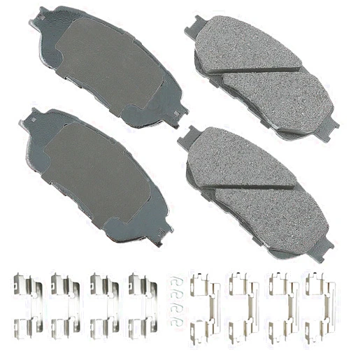 Akebono Ultra-Premium Ceramic Front Disc Brake Pads, GREY