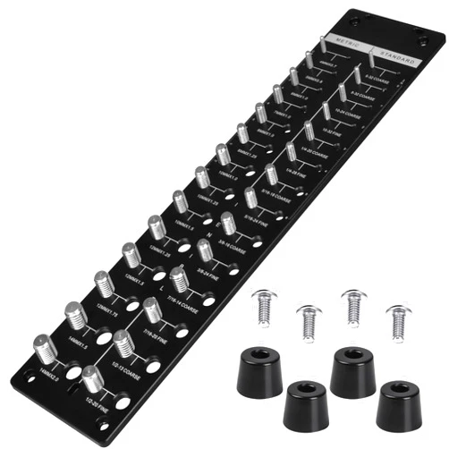 Comfylichi Thread Checker, 28 Nut and Bolt Thread Checker(14 Metric & 14 Standard) Bolt Size and Thread Gauge, Bolt and Nut Identifier Gauge,Screw Bolt Gauge