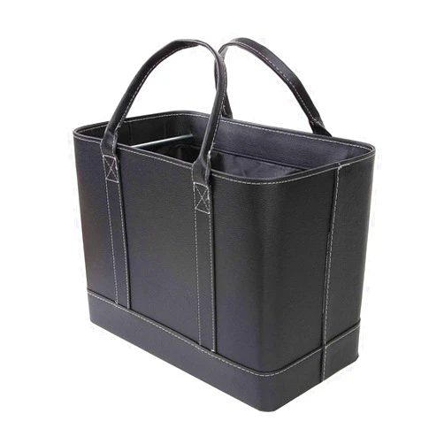 HOME DISTRICT Chic File Organizer Tote - Important Document Organizer Bag, Portable File Box with Handle