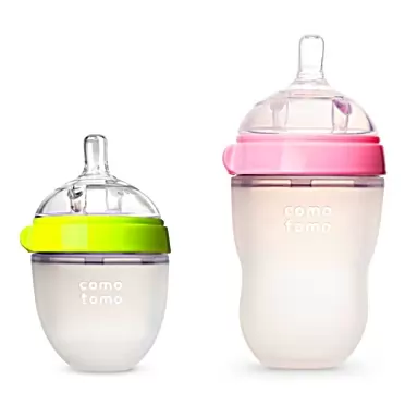 Comotomo Natural Feel Bundle - 2 Items (Pink/Green, 5oz + 8oz)
