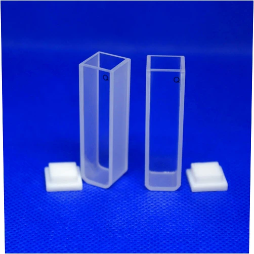 LAB4US UV Quartz Cuvettes for Spectrometer Standard Quartz Cells (Set of 2 Pcs) (Optical Windows: 2; Spectral Range: 190-2500 nm; Pathlength: 10 mm; Volume: 3.5 ml; A Non-Sealing PTFE Cover)