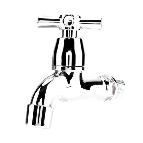 GOTOTOP Sink Faucet Water Faucet ABS Washing Machine Faucet Sink Basin Cold Water Tap with Single Spout and Handle for Kitchen Sink Bathroom Bathtub(Cross)