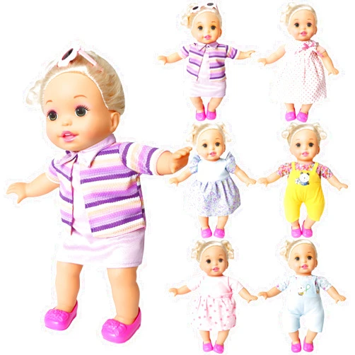 Set of 6 For 12-14-16 Inch Alive Lovely Baby Doll Clothes Dress Outfits Costumes Dolly Pretty Doll C BOBO clothes Set of 6 For 12-14-16 Inch Alive Lovely Baby Doll Clothes Dress Outfits Costumes Dolly Pretty Doll Cloth Handmade Girl Christmas Birthday Gift (16)