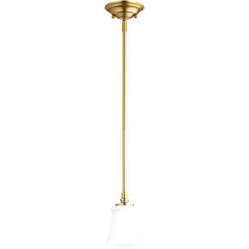 Quorum International Quorum 3122-80 Transitional One Light Pendant from Rossington Collection in Brass - Antique Finish,