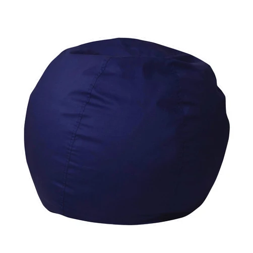 Flash Furniture Dillon Small Bean Bag Chair for Kids and Teens, Foam-Filled Beanbag Chair with Machine Washable Cover, Navy Blue