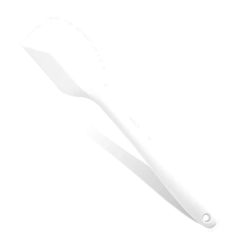 DUFEIMOY White Silicone Spatula for Cooking Heat Resistant, 10.8In Small Kitchen Spatula Silicone, Flexible Rubber Spatula for Baking