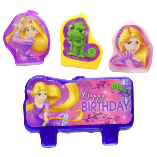 Amscan Disney Princess Birthday Candle Set 4 Piece, 2 1/3