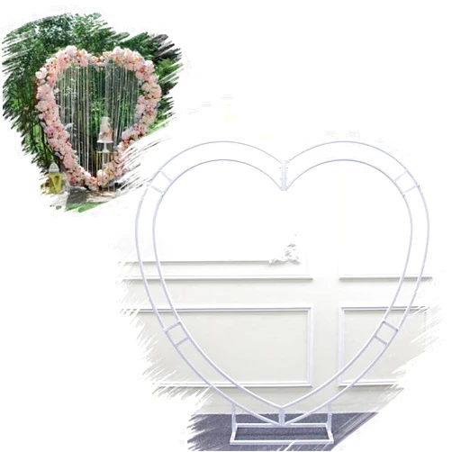 HCZION Metal Backdrop Stand for Ceremony, 7.2ft Round Wedding Arch Balloon Arch Frame, Double Rod Arbor Frame for Indoor/Outdoor Birthday Party Decoration (Color : 200CM/6 1/2FT)