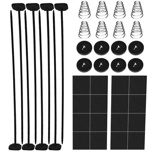 UZZH 2 Sets Car Fan Mounting Kit, Electric Radiator Fan Zip Ties Straps Mounting Kit, Universal Electric Cooler Tie Down Kit and Transmission Cooler Installation Accessories for Car Vehicle