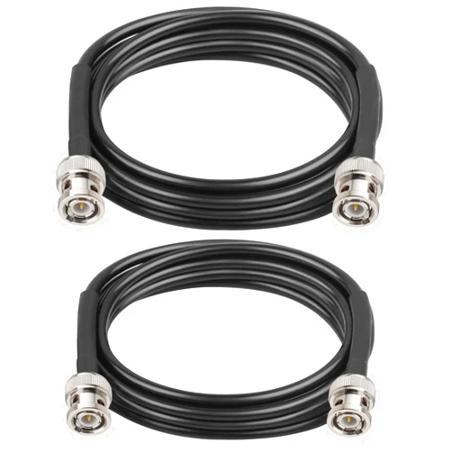 XRDS -RF 50 ohm BNC Cable 6FT 2PCS, BNC Male Extension RG58 Coax Cable for Antenna Analyzer, CB Radio, Security CCTV Camera