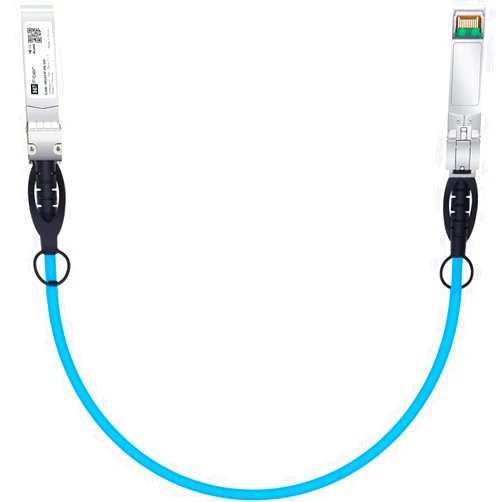 H!Fiber.com H!Fiber Blue SFP+ Cable, 10G SFP+ DAC, 0.5M(1.64ft), Passive Direct Attach Copper Twinax Cable for Cisco SFP-H10GB-CU0.5M, Ubiquiti UniFi UC-DAC-SFP+, Meraki, Mikrotik, Intel, Fortinet, Netgear