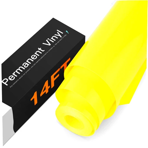 HTVRONT Yellow Permanent Vinyl, Yellow Vinyl for Cricut - 12