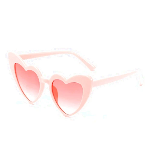 VideMundi Heart Shaped Sunglasses for Women,Vintage Cat Eye Mod Style Retro Kurt Cobain Glasses