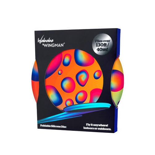 Waboba Wingman-Foldable Silicone Disc-Fly Straight and Far, Perfect for Kids and Adults (Liquid Drops)
