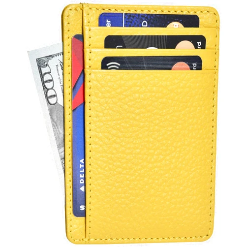 Oak Leathers Leather Minimalist Wallet for Men & Women RFID Front Pocket Leather Card Holder Wallets