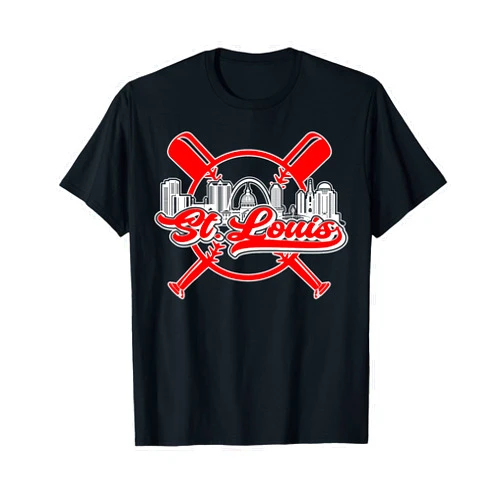 Baseball St. Louis silhouette retro Vintage St. Louis Baseball T-Shirt